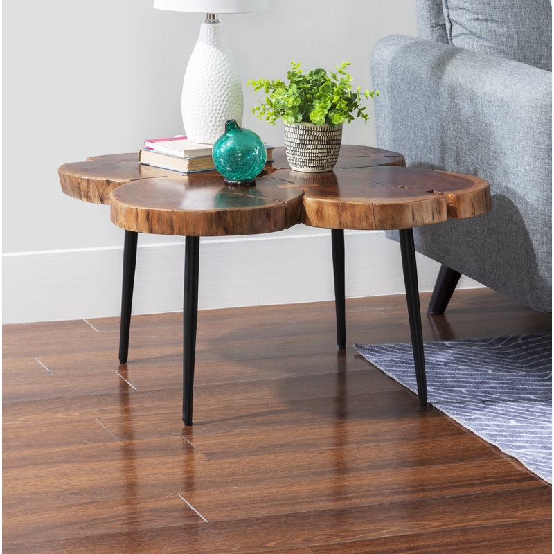 Hein Solid Wood Top Coffee Table, 16" H x 25" W x 23" D