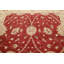 Tapis oriental en laine vert / rouge / beige Chobi Peshawar noué à la main 6 pi 5 po x 9 pi 9 po