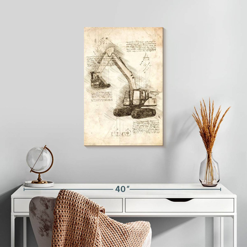 Mehar Excavator, 24" H x 16" W