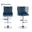 Glazer Swivel Upholstered Adjustable Height Bar Stool-289848644