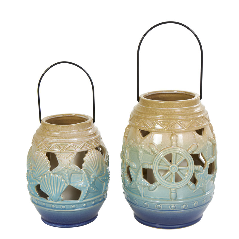 Henwood 8.5'' H Earthenware Tabletop Lantern