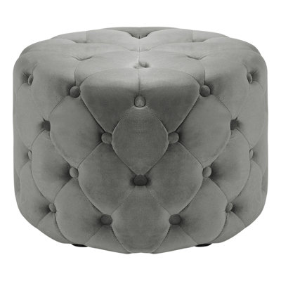 Phoebe 60cm Wide Velvet Solid Colour Footstool Ottoman