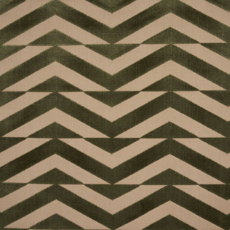 Tissu en velours Schumacher x Miles Redd, Olive / kaki