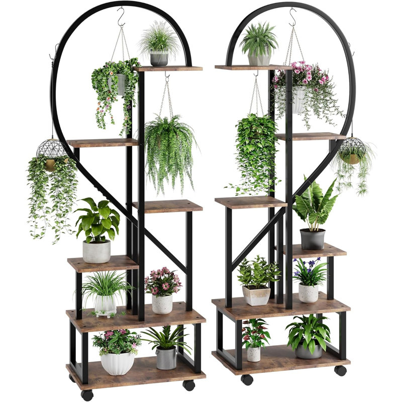 Support pour plante d'intérieur en métal Shoneen, Brun