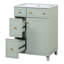 Armoire de meuble-lavabo simple avec lavabo en céramique, 2 tiroirs et 1 porte pour la salle de bain-106834860