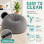 Sac ultime | Fauteuil à billes 5 pi | Rembourrage en mousse - Housse lavable amovible, fourrure noire-645623391-645623331