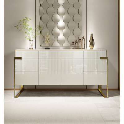 Italian Minimalist Style Mahogany Sideboard