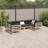  Patio Sofa Set Gray Solid Pine Wood Large Modular