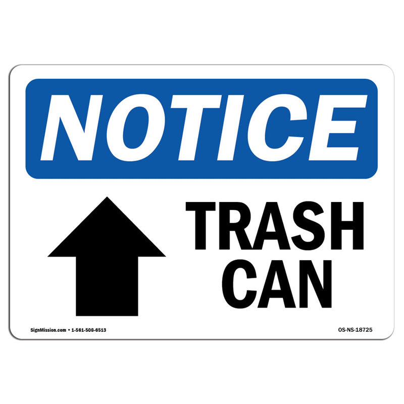 Trash Can Sign