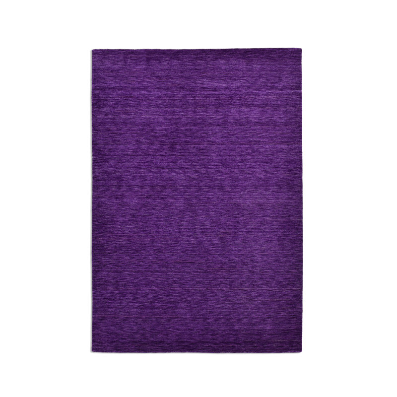 Rectangular Uniform Color Wool Hand Woven Area Rug, Rectangle 70cm x 140cm