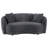 Cecile Velvet Upholstered Curved Loveseat Dark Grey