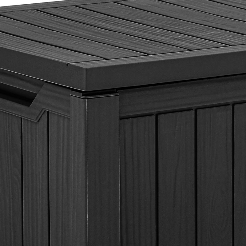 870l Lockable Extra Large Deck Box，Lockable Garden Storage Box, Grey