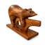 Figurine ours en bois Albizia - sculpture d'ours en bois fabriquée à la main