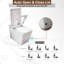 Toilette intelligente OakLn avec réservoir intégré, affichage à DEL, chasse automatique, télécommande, siège chauffant et eau chaude-112665666