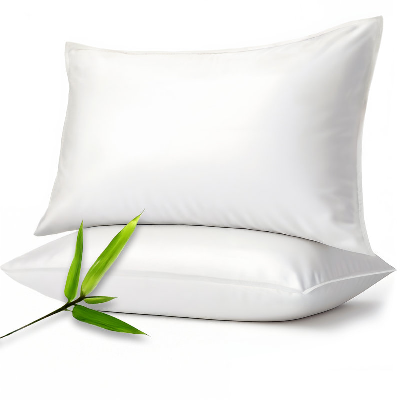 100% Viscose from Bamboo Pillowcases Only, 300 Thread Count, Hidden Zipper, Cooling Breathable, Bedding Pillow Covers for Hot Sleepers - Gift-Ready Packaging, PACK OF 2 (White)