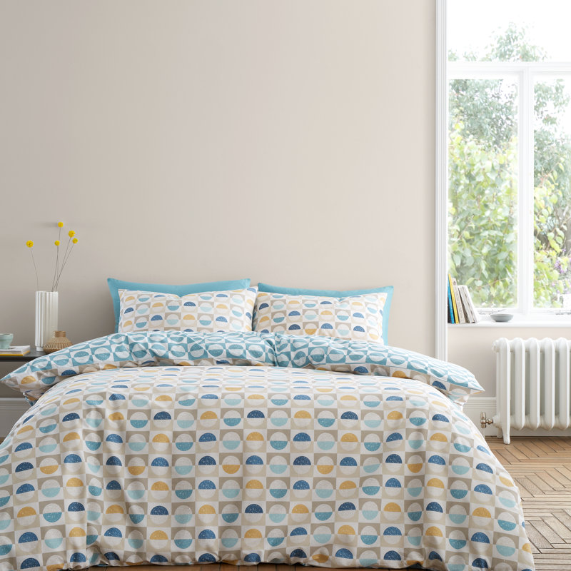 Hans Retro Spot 200 Thread Count Cotton Duvet Cover Set, Single - 1 Standard Pillowcase