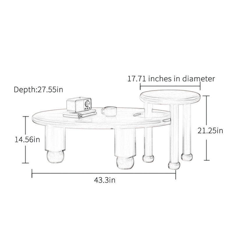 Solid wood tea table with ancient style design