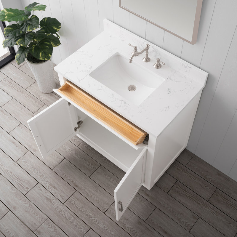 Ingalls 36'' Freestanding Single Bathroom Vanity with Engineered Stone Top
