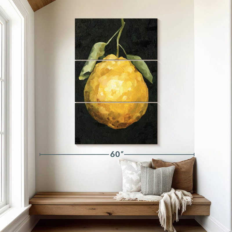 Yarlin citron foncé II, H 50 po x l 32 po