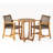 2 - Person Acacia Wicker Patio Dining Set with Round Table