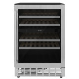 ZLINE 24" Monument Dual Zone 44-Bottle Wine Cooler in Stainless Steel