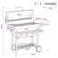 VidaXL 115cm W Wood Pellet Grill