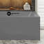 Baignoire d'angle Voltaire 60 x 32 avec tablier et bonde à gauche, gris mat-106276092-106276089