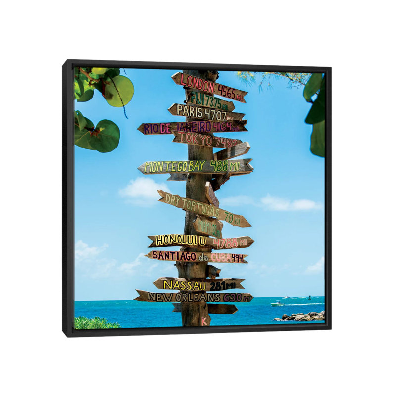 "Key West Directional Sign IV" par Philippe Hugonnard, reproduction de photo sur toile tendue, H 26 po x l 26 po x P 1,5 po