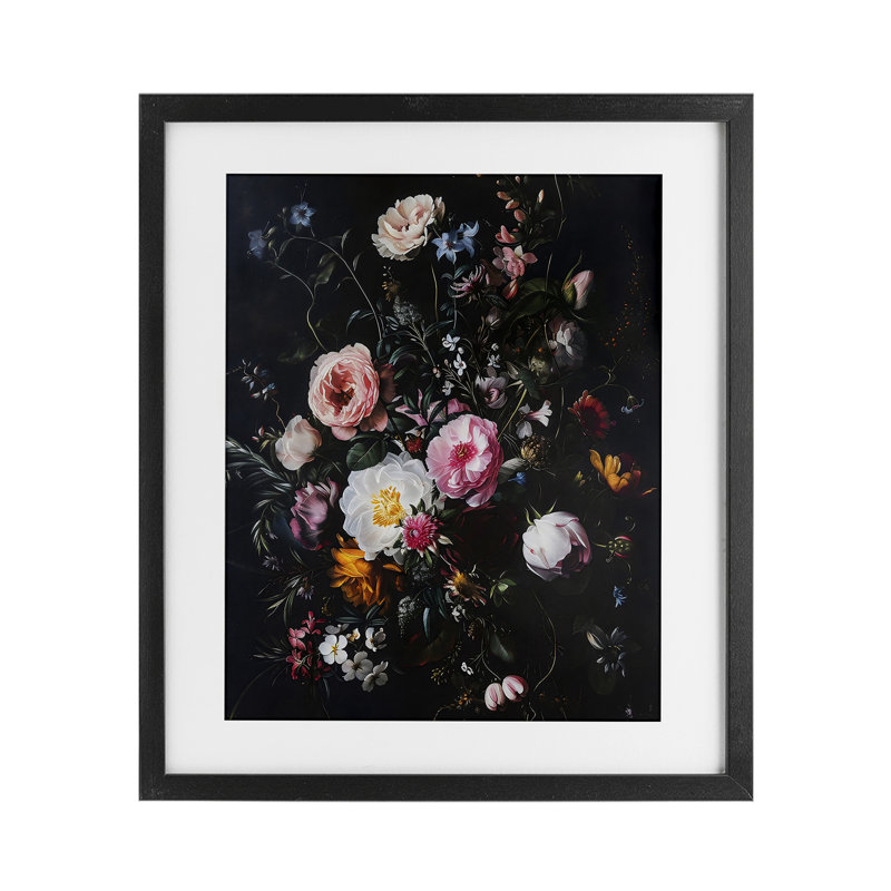 «Alternative Romance Bouquet», impression par Creative Studio, Cadre noir minuit, H 16 po x l 13 po
