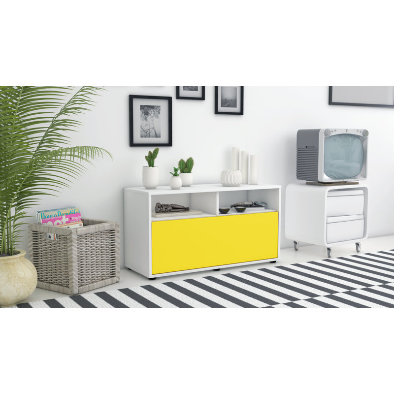 Isai 92cm W Chest of Drawers, Yellow / Matte White