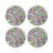 Fireworks Vegan Leather Round Pebble Placemat-69604073