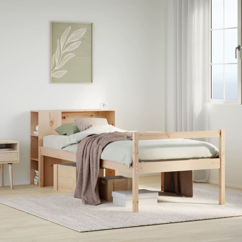 Solid Wood Bed, Small Single (2'6), Natural