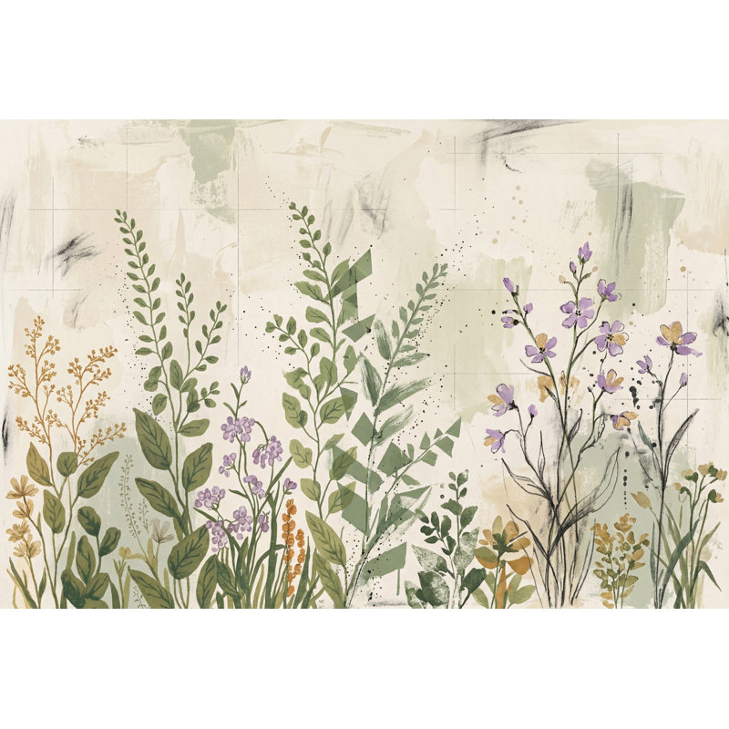 Décoration murale amovible en forme d'aquarelle, 120 po x 96 po, Non tissé