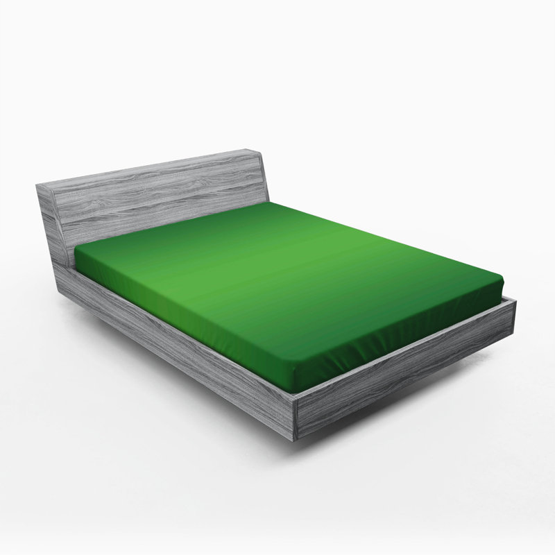 Microfiber Abstract Fitted Sheet, Queen Fitted Sheet, Dark Green, 100% Brushed microfiber fabric