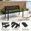 Banc d'extérieur en fer noir 47 po-1828163821