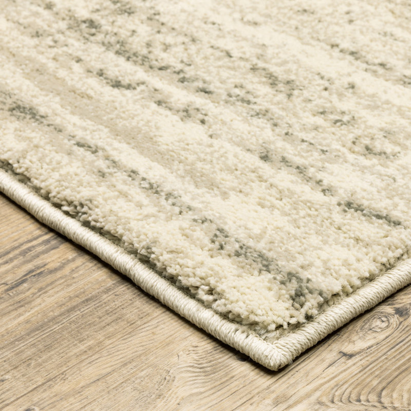 Tapis beige à motif abstrait Ernie, Rectangle 7 pi 10 po x 10 pi