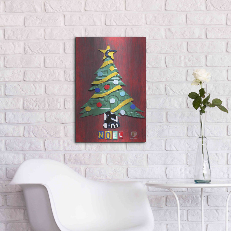 "Noel Christmas Tree Plate Art" par Design Turnpike, H 24 po x l 16 po