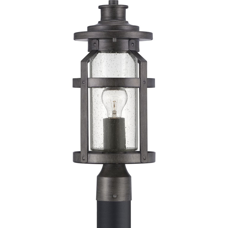 Tête de lanterne câblée à 1 lumière H 18 po Pettiford, Étain antique