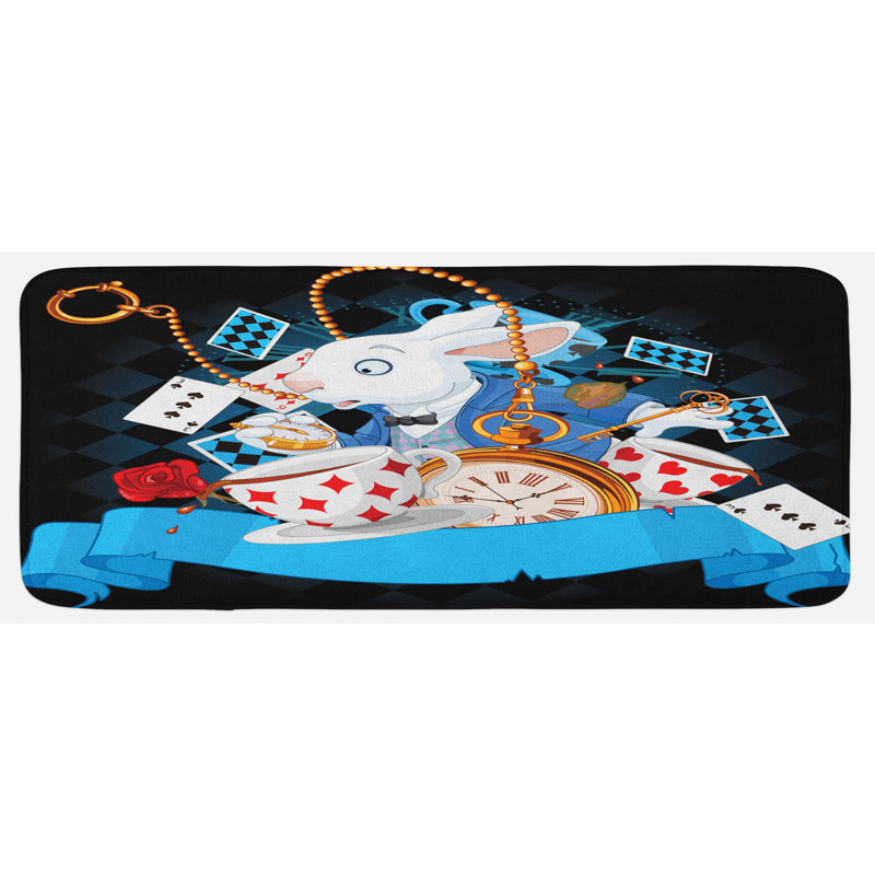 Tapis de cuisine alice in wonderland