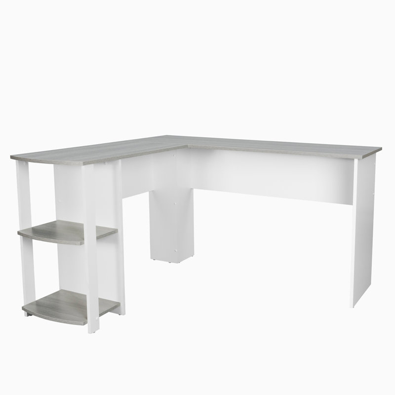 Aureliana L-Shaped Metal Base Writing Desk