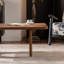 Table basse rectangulaire en bois, table basse minimaliste avec pieds en forme de U, table basse centrale pour le salon, table basse Mid-Century pour le bureau personnel