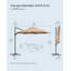 Chanton 300cm Balcony Parasol-504078528