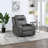 Asle Upholstered Track Arm Recliner Grey