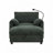 Chenille Armchair With Ottoman-541482960
