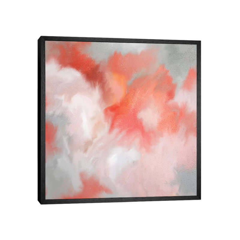 Coral Passion by Kimberly Allen - Painting on Canvas, 93.98cm H x 93.98cm W x 3.81cm D, Black Framed