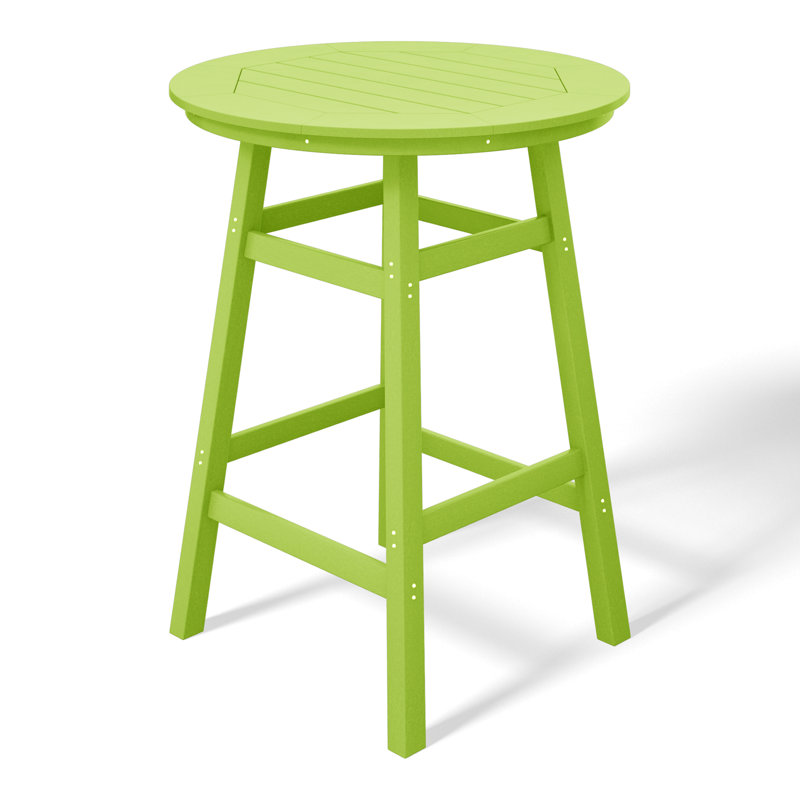Laguna Round Outdoor Bar Table , 35'' in. W 35'' in. D, Lime