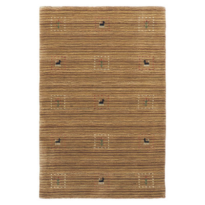 Kashkuli Gabbeh Brown Rug 3'1" x 4'9"