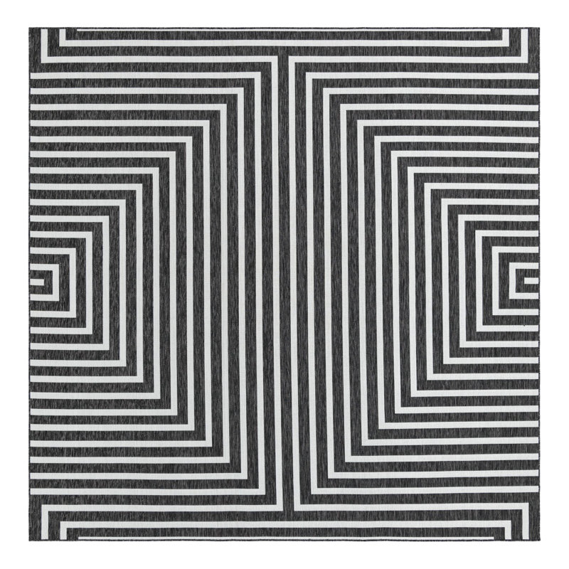 Tapis intérieur / extérieur d'extérieur moderne, Carré 10 pi