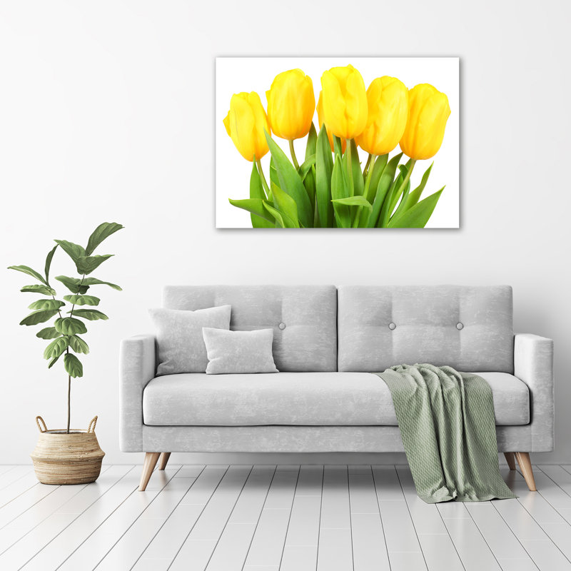 Yellow Tulips - No Frame Print on Canvas