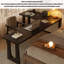Bureau en forme de L noir en bois massif de style américain-344355545